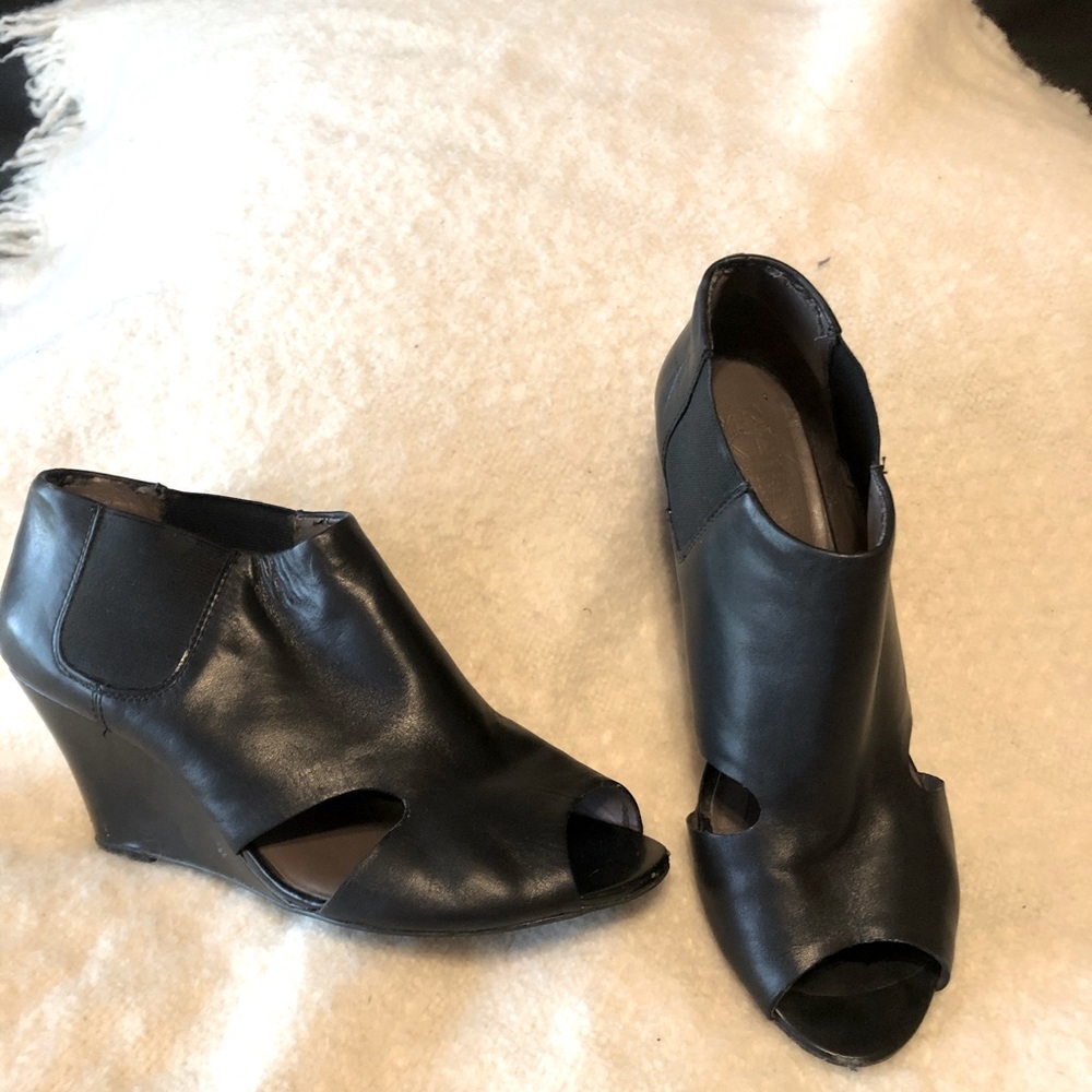 Mrkt black leather wedges - Size 39